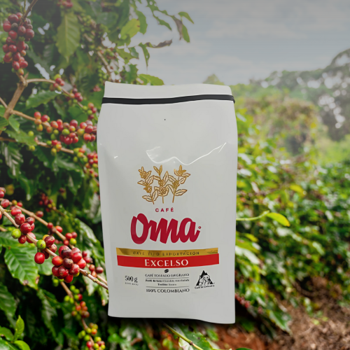 Café OMA Excelso en Grano x 500g | Sabor auténtico colombiano