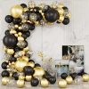 Kit Arco de Globos 77 Piezas Decoración Black & Gold Elegante