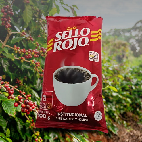 Café Sello Rojo Institucional 500g | Café molido 100% colombiano para oficinas, hoteles y negocios