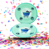 Platos Cartón Redondos Baby Shower 7” x12 | Diseño Coche Rosado y Azul para Niño o Niña