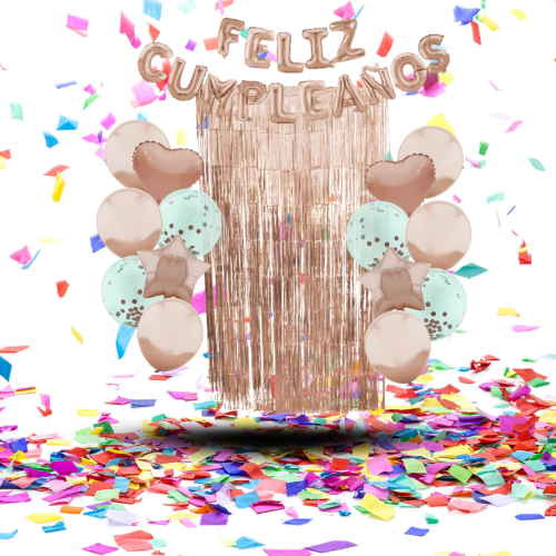 Kit Bouquet Decoración "Feliz Cumpleaños" | Explosión de Color y Brillo para tu Fiesta