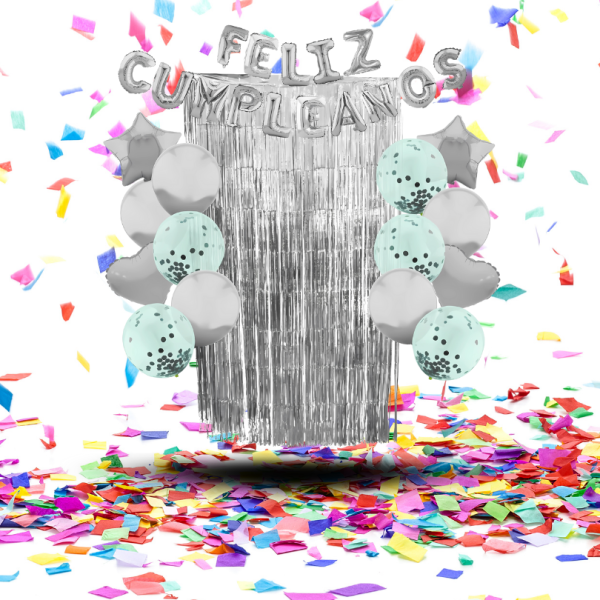 Kit Bouquet Decoración "Feliz Cumpleaños" | Explosión de Color y Brillo para tu Fiesta