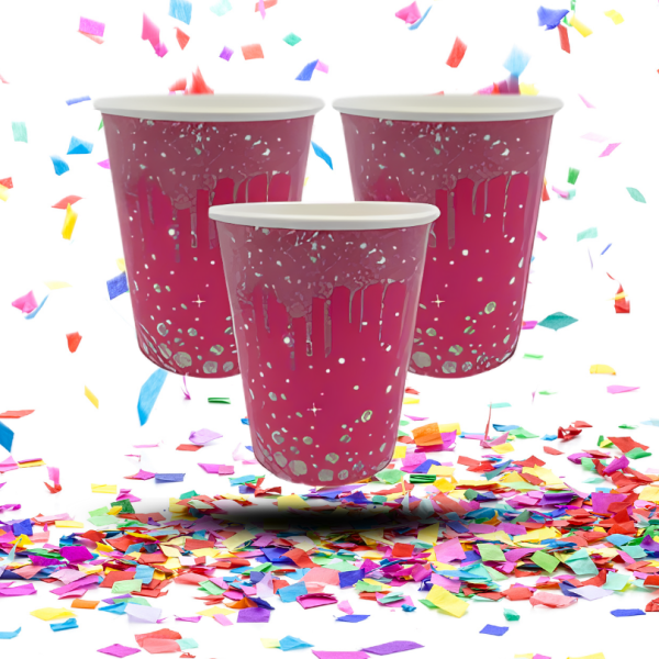 Kit de Mesa Fiesta Temática Diamante | Vasos + Platos + Servilletas