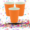 Vaso Cartón Biodegradable 9oz x12 Colores Vivos | Ecológico y Resistente para Fiestas y Eventos