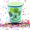 Vasos Biodegradables Baby Shower Azul 8oz x12 | Celebra con Estilo y Cuida el Planeta