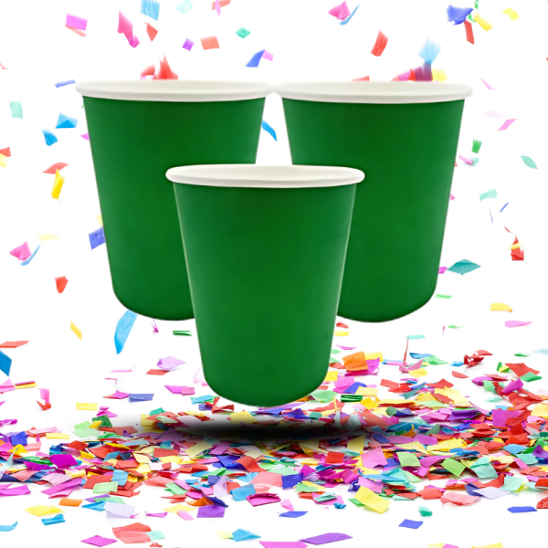 Vasos Biodegradables 8oz x12 | Ecológicos, resistentes y perfectos para eventos sostenibles