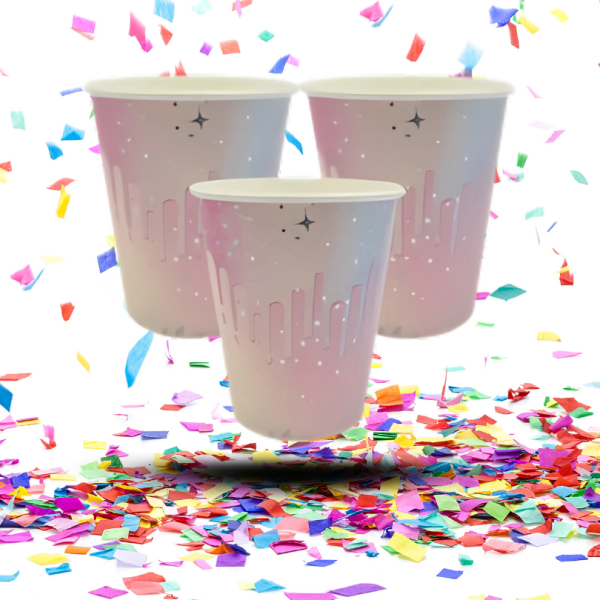Kit de Mesa Fiesta Temática Diamante | Vasos + Platos + Servilletas