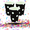 Vasos Cartón Biodegradables 9oz x12 Diseño de Puntos | Diseño ideal para Cumpleaños, Fiestas y Eventos