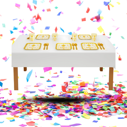 Kit Decoración Mi Bautizo Blanco y Dorado | Celebra con Fe y Conciencia