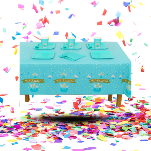 Kit de Mesa "Mi Bautizo" Azul | Elegancia y Serenidad para su Gran Día