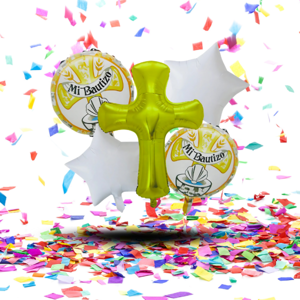 Bouquet de Globos "Mi Bautizo" | El Toque Celestial que Ilumina tu Celebración