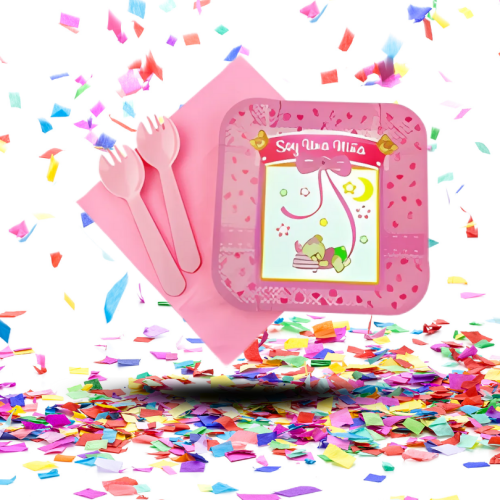 Kit de Mesa Biodegradable "Es un Niño / Es una Niña" | La Ternura que Tu Baby Shower Necesita