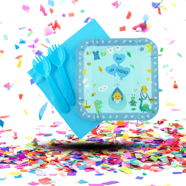 Kit de Mesa Biodegradable "Es un Niño / Es una Niña" | La Ternura que Tu Baby Shower Necesita