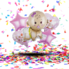 Bouquet Globos Metalizados "Es Niña / Es Niño" x5 | ¡La Magia Metalizada de la Bienvenida!
