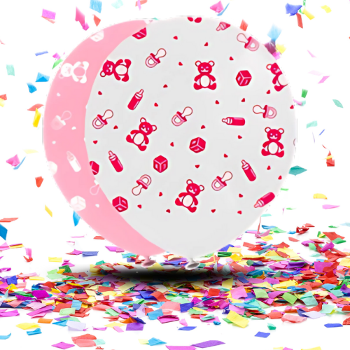 Globos Látex Biodegradables 360° Baby Shower Niño o Niña | La Alegría que Gira con Conciencia