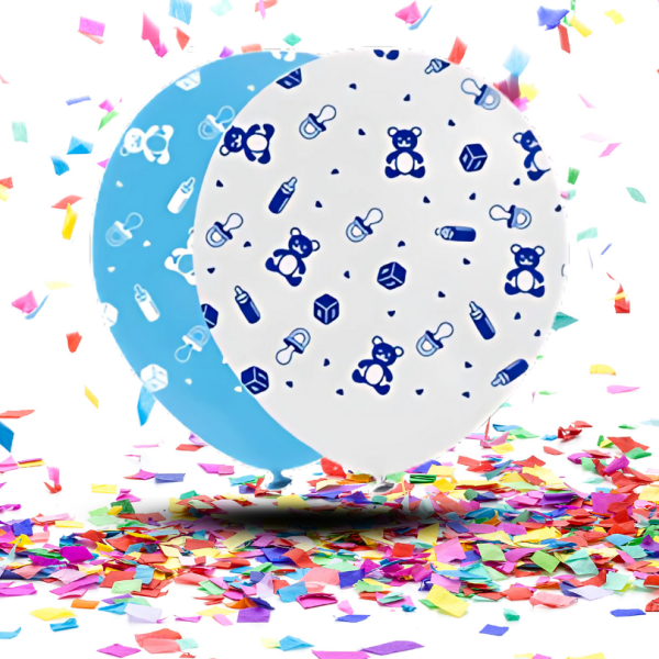 Globos Látex Biodegradables 360° Baby Shower Niño o Niña | La Alegría que Gira con Conciencia