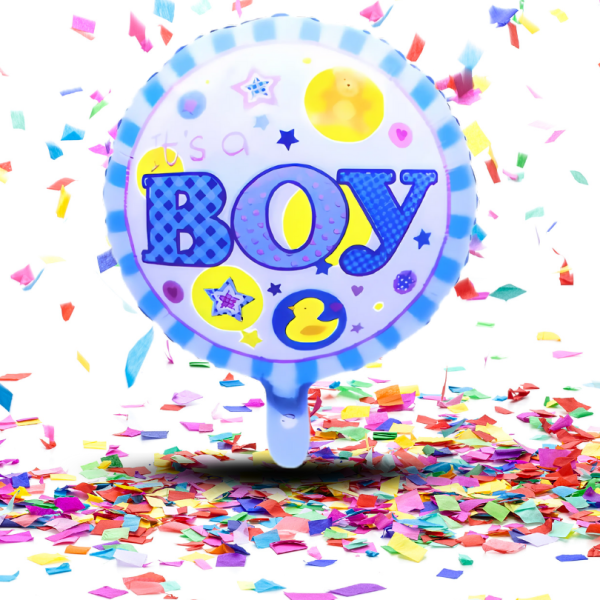 Globo Metalizado 18” Baby Shower Niña o Niño | ¡El Brillo Perfecto para Anunciar la Gran Noticia!