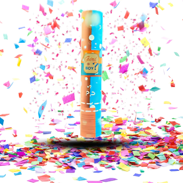 Cañón de Confeti Revelación de Género 30 cm | La Explosión de Alegría para tu Revelación