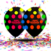 Globos 360° "Feliz Cumpleaños" Tinta Neón | La Fiesta que Brilla con Luz Propia