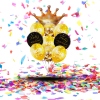 Bouquet Globos Feliz Cumpleaños Corona | La Elegancia Real para tu Celebración