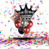 Bouquet Globos Corona Dorada y Corona Negra | La Toque Real que le falta a tu Celebración!