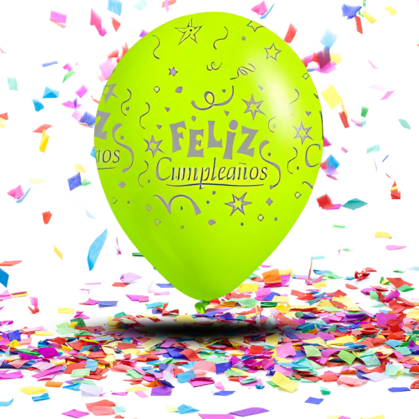 Globos Látex Biodegradables 360° Feliz Cumpleaños Surtido | Un Estallido de Alegría Circular y Consciente