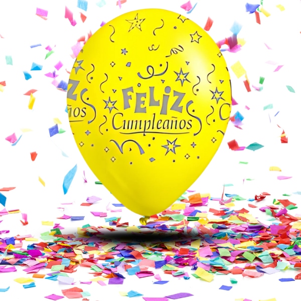 Globos Látex Biodegradables 360° Feliz Cumpleaños Surtido | Un Estallido de Alegría Circular y Consciente