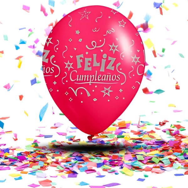 Globos Látex Biodegradables 360° Feliz Cumpleaños Surtido | Un Estallido de Alegría Circular y Consciente