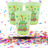 Vasos de Cartón Biodegradables "Feliz Cumpleaños" | Color y Alegría Eco-Consciente para tu Fiesta