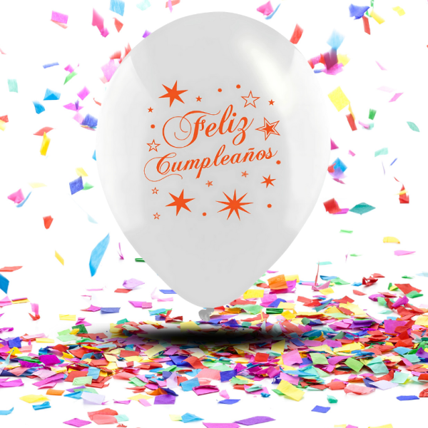 Globos Biodegradables Cristal "Feliz Cumpleaños" Tinta Neón | La Celebración que se Ilumina con Magia