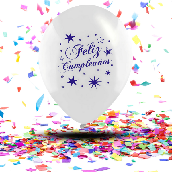 Globos Biodegradables Cristal "Feliz Cumpleaños" Tinta Neón | La Celebración que se Ilumina con Magia