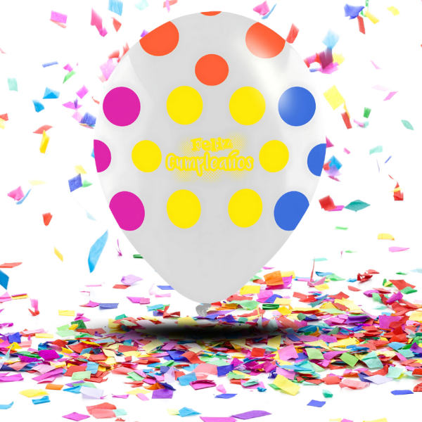 Globos 360° "Feliz Cumpleaños" Tinta Neón | La Fiesta que Brilla con Luz Propia