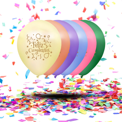 Globos Satinados "Feliz Cumpleaños"   Biodegradables | Elegancia y Brillo Suave para Tu Celebración