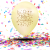 Globos Satinados "Feliz Cumpleaños"   Biodegradables | Elegancia y Brillo Suave para Tu Celebración