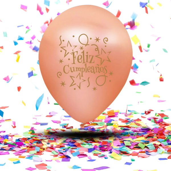 Globos Satinados "Feliz Cumpleaños"   Biodegradables | Elegancia y Brillo Suave para Tu Celebración