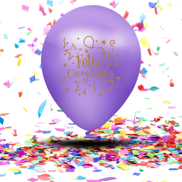 Globos Satinados "Feliz Cumpleaños"   Biodegradables | Elegancia y Brillo Suave para Tu Celebración