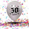 Globos "50 Años" Biodegradables Satinados | Celebra con Elegancia y Conciencia Ecológica
