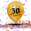Globos "50 Años" Biodegradables Satinados | Celebra con Elegancia y Conciencia Ecológica