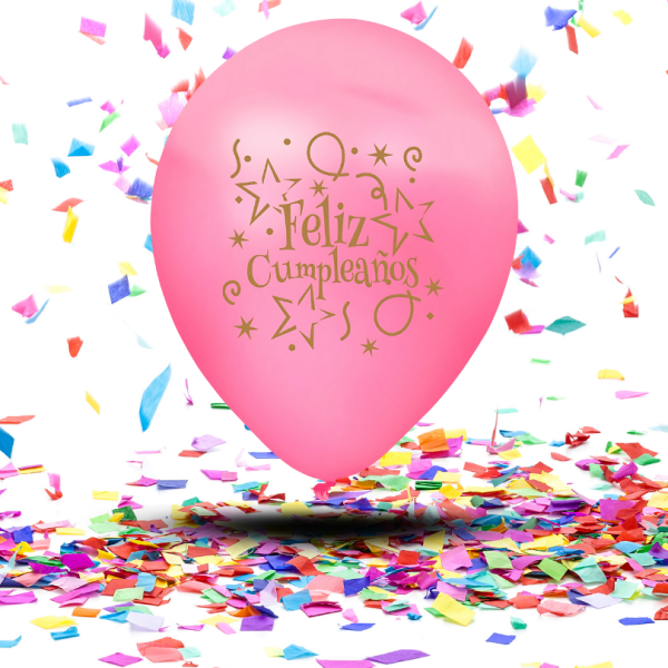 Globos Satinados "Feliz Cumpleaños"   Biodegradables | Elegancia y Brillo Suave para Tu Celebración