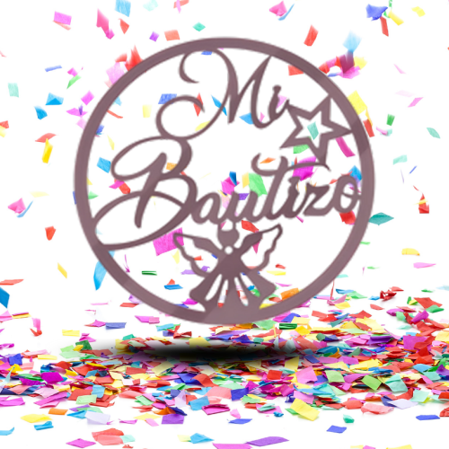 Adorno Topper de Pared "Mi Bautizo" | El Brillo perfecto para tu Celebración