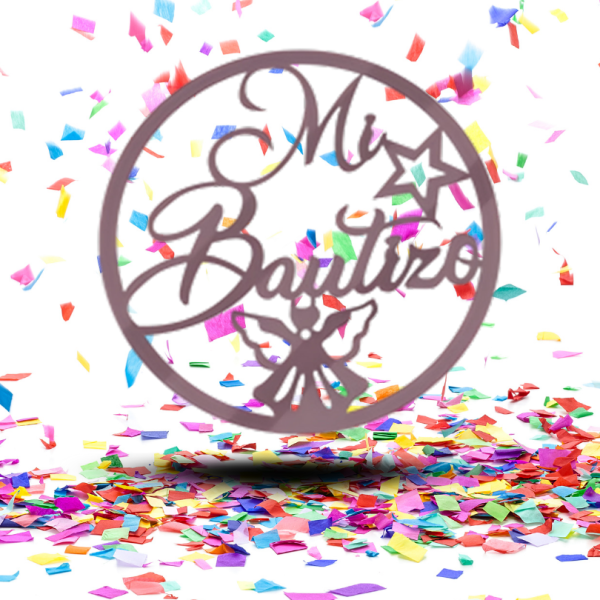 SL-M2020W (21) Adorno Topper de Pared "Mi Bautizo" | El Brillo perfecto para tu Celebración