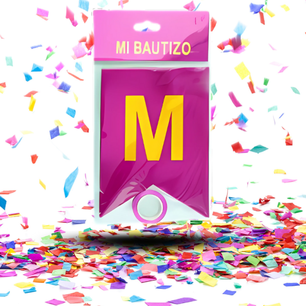 Festón Cenefa Guirnalda "Mi Bautizo" Holograma | El Brillo Mágico para su Celebración
