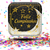 Kit Decoración de Mesa "Feliz Cumpleaños Negro" | Elegancia Moderna para tu Celebración
