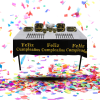 Kit Decoración de Mesa "Feliz Cumpleaños Negro" | Elegancia Moderna para tu Celebración