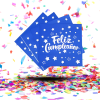 Servilletas Biodegradables "Feliz Cumpleaños" con Estrellitas | El Toque Dulce y Brillante para tu Mesa