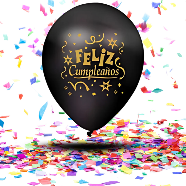 Globos Biodegradables Satinados "Feliz Cumpleaños" | Elegancia Sostenible y Diversión en Cada Brillo