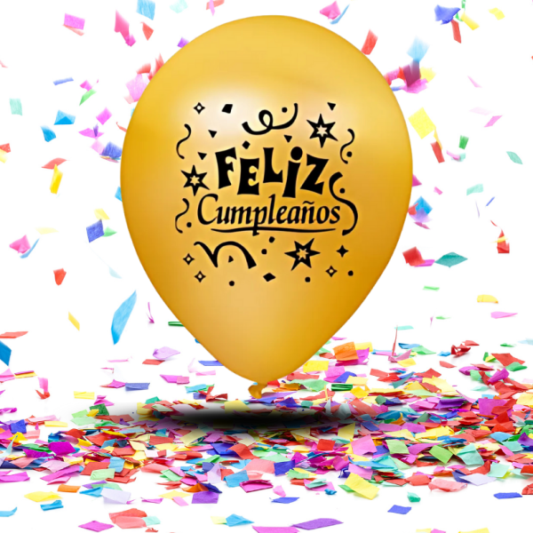 Globos Biodegradables Satinados "Feliz Cumpleaños" | Elegancia Sostenible y Diversión en Cada Brillo
