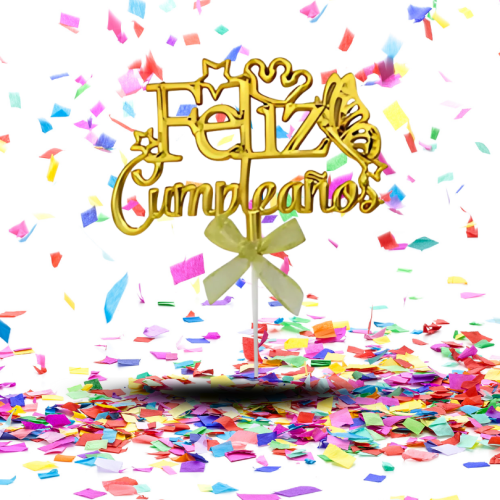 Adorno para Torta "Feliz Cumpleaños" con Mariposas | El Brillo Mágico que Eleva tu Celebración