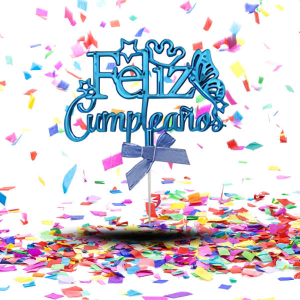 Adorno para Torta "Feliz Cumpleaños" con Mariposas | El Brillo Mágico que Eleva tu Celebración