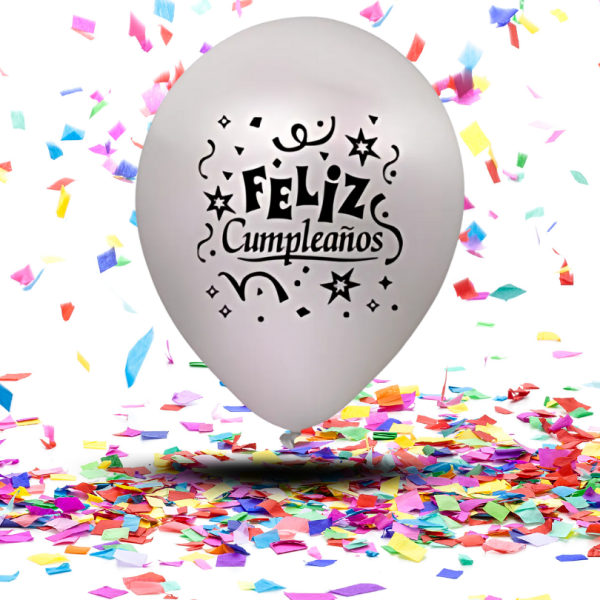 Globos Biodegradables Satinados "Feliz Cumpleaños" | Elegancia Sostenible y Diversión en Cada Brillo